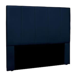 Cabeceira Solteiro 0,90m Toledo Suede - Pallazio Cor Azul Marinho