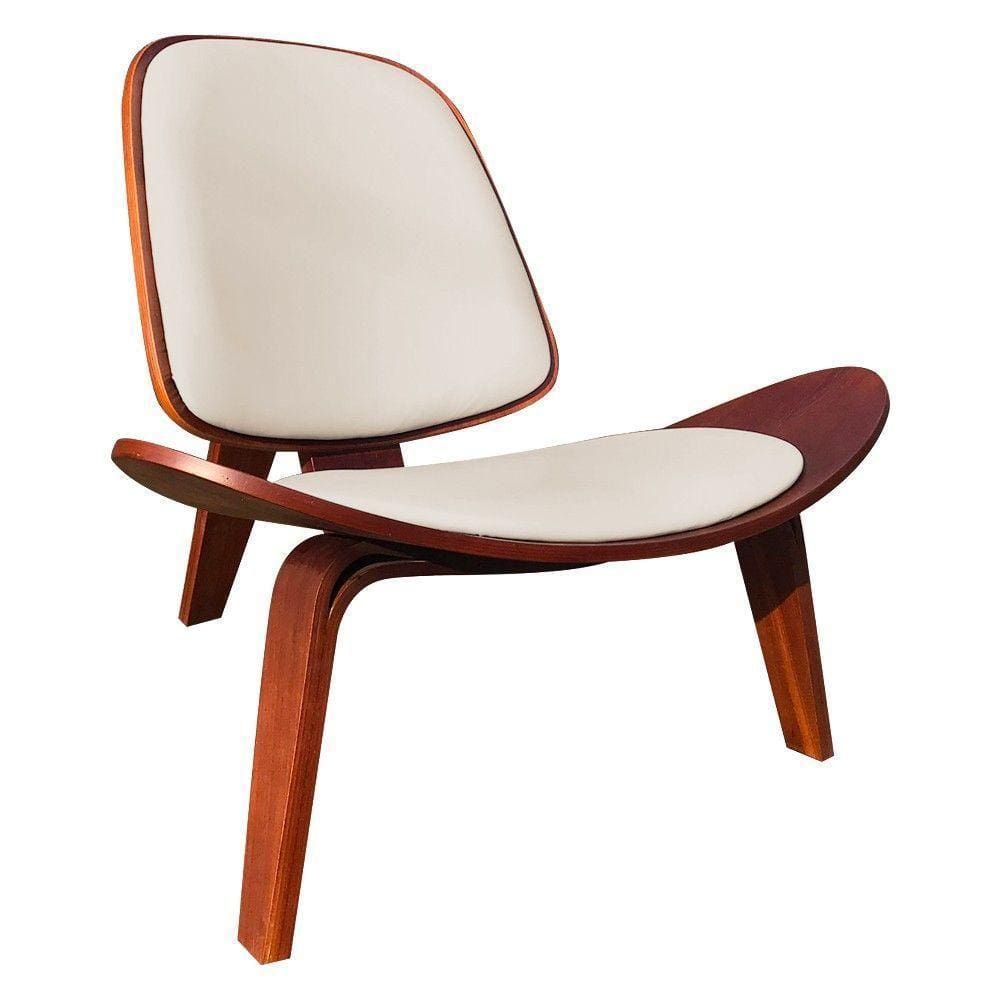Poltrona Shell Corino Bege