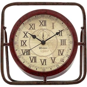 Relógio De Mesa Silencioso 25cm Retrô Herweg 6487 único