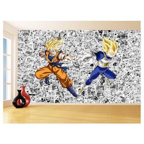 Papel De Parede Dragon Ball Goku Vegeta Anime 3,5M Dbz153