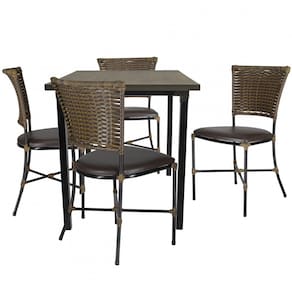 Conjunto de Mesa e 4 Cadeiras Gramado para Área Externa e Interna