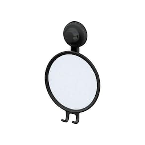 Espelho Preto Antiembaçante C/ Ventosa E Suporte P/ Barbear