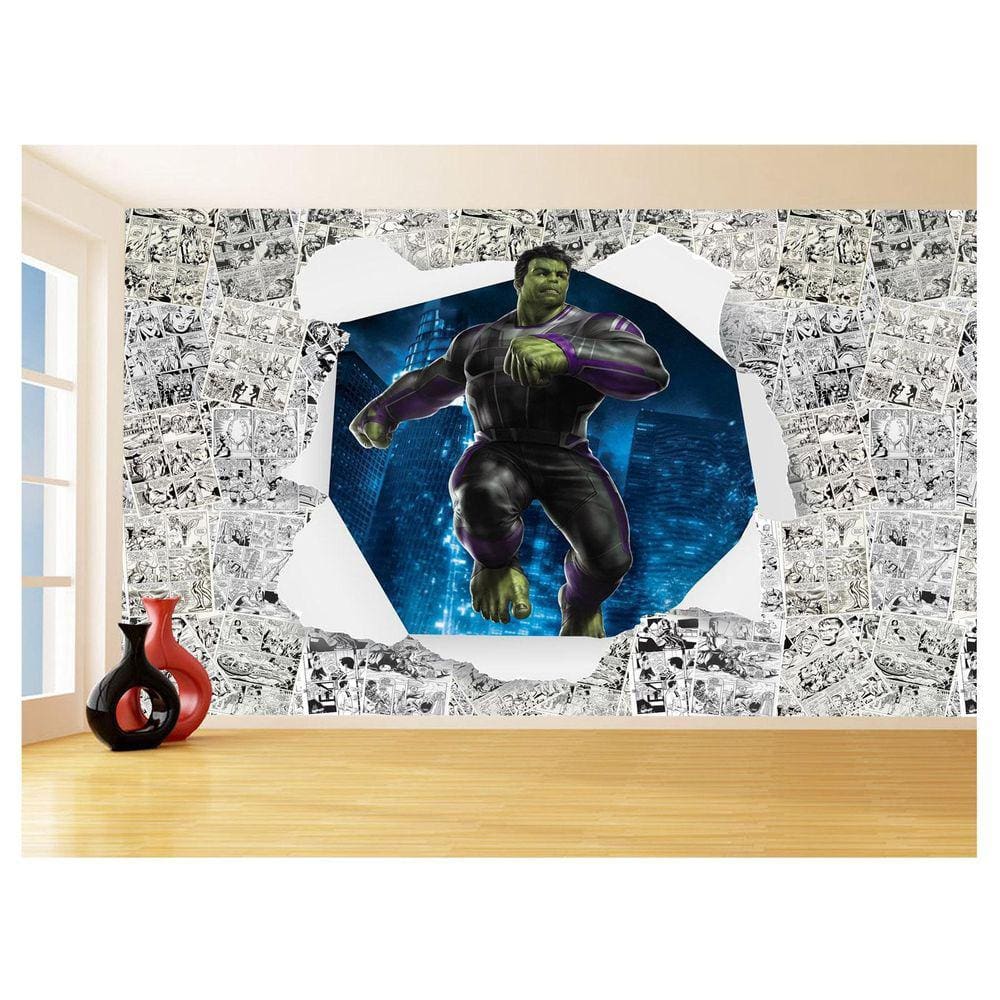 Papel De Parede 3D Heróis Página Quadrinhos Hq 3,5M Nhma195
