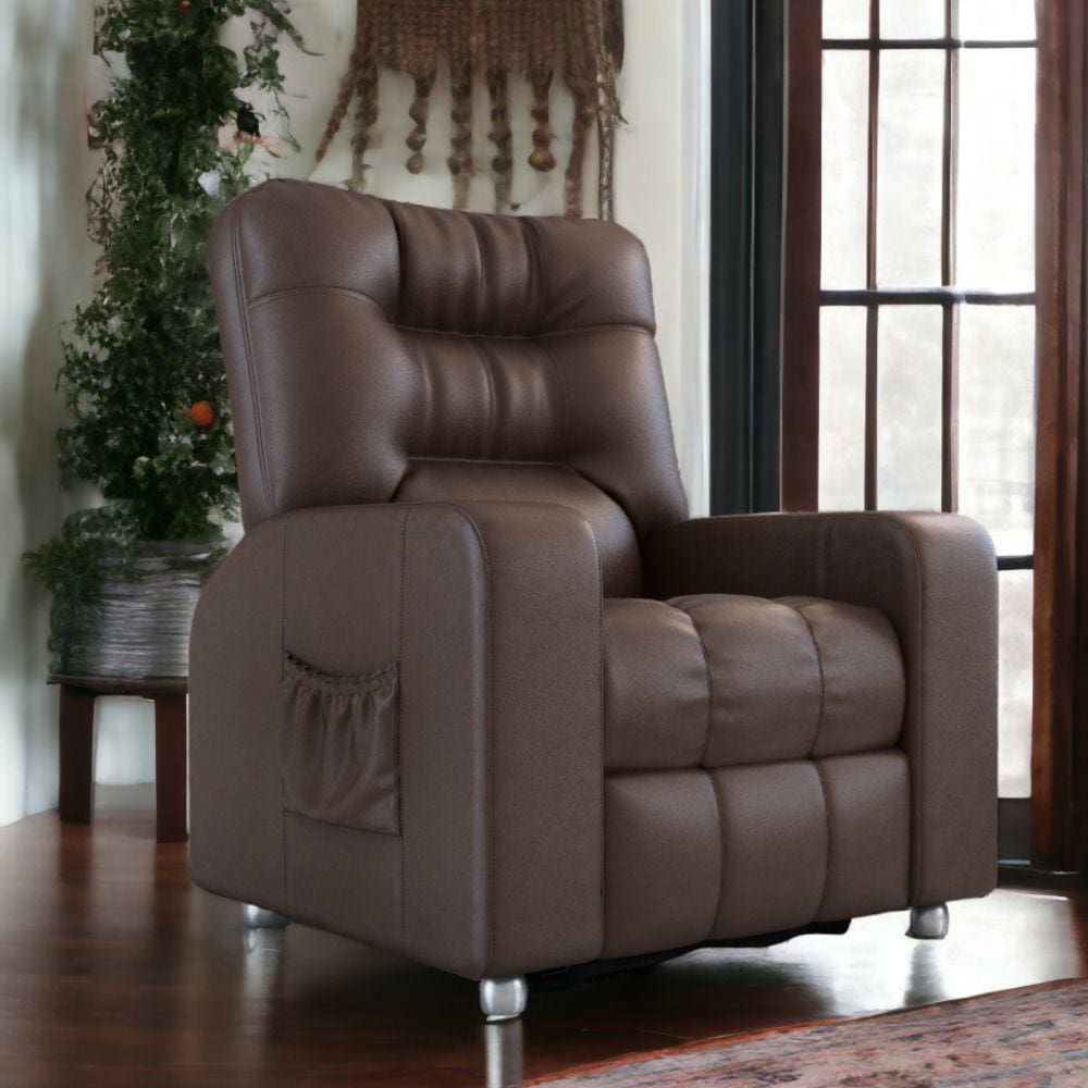 Poltrona Do Papai Reclinavel 3 Posições Confortavel GM Corino Marrom