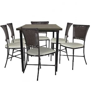 Conjunto de Mesa e 6 Cadeiras Gramado para Área Externa e Interna