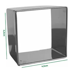 Cortador Quadrado 4,5x4,5 Inox para Brownie, Bolo e Massas