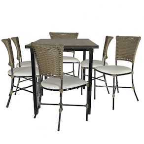 Conjunto de Mesa e 6 Cadeiras Gramado para Área Externa e Interna