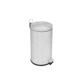 Lixeira Inox Com Pedal Plus Com Acabamento Scotch Brite E Balde Interno Removível 20 L