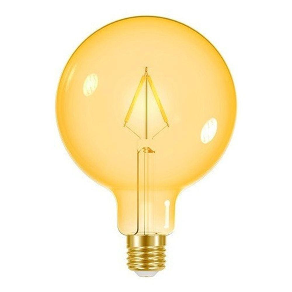 Lâmpada Vintage Filamento De Led Retrô G125 Âmbar Bivolt