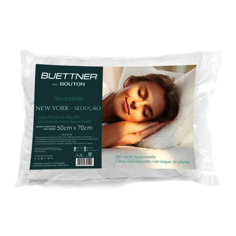 Travesseiro Buettner New York Sedução 50Cm X 70Cm Branco