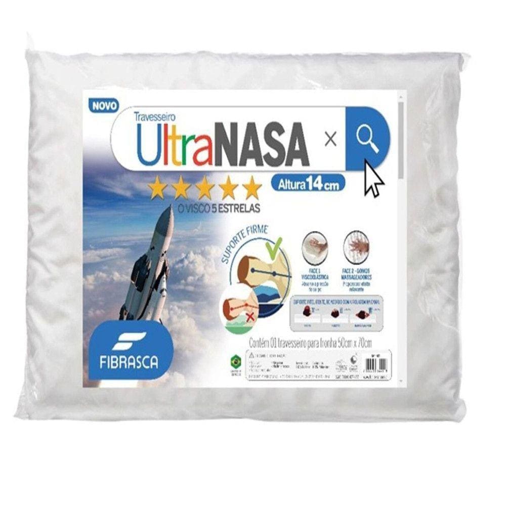 Travesseiro Fribrasca Ultra Nasa 100poliéster Branco