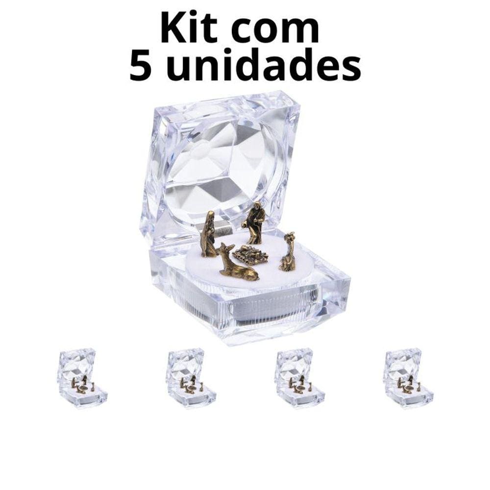 Presépio Acrílico Mini Kit 05 Unidades - Lembrança Natal