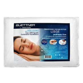 Travesseiro Buettner Perfil Baixo Viscoelástico Liege Branco