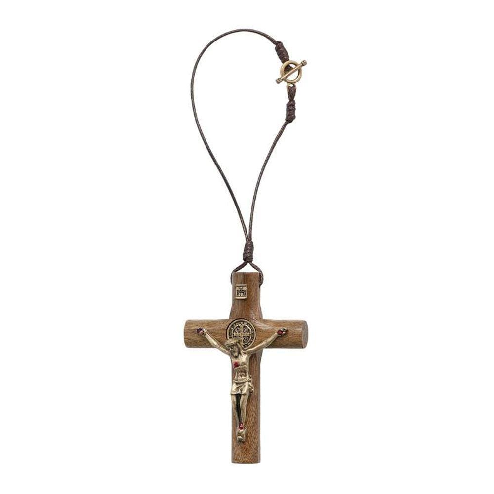 Crucifixo Cilíndrico São Bento para Carro