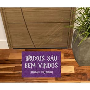 Tapete Bruxos São Bem Vindos - Cor Roxo
