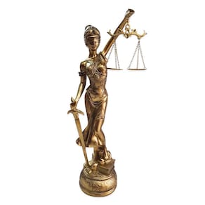 Estátua Dama Da Justiça Têmis Deusa 55cm Símbolo Do Direito