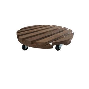 Suporte Vaso Redondo 40cm Rodas de Polipropileno Preta