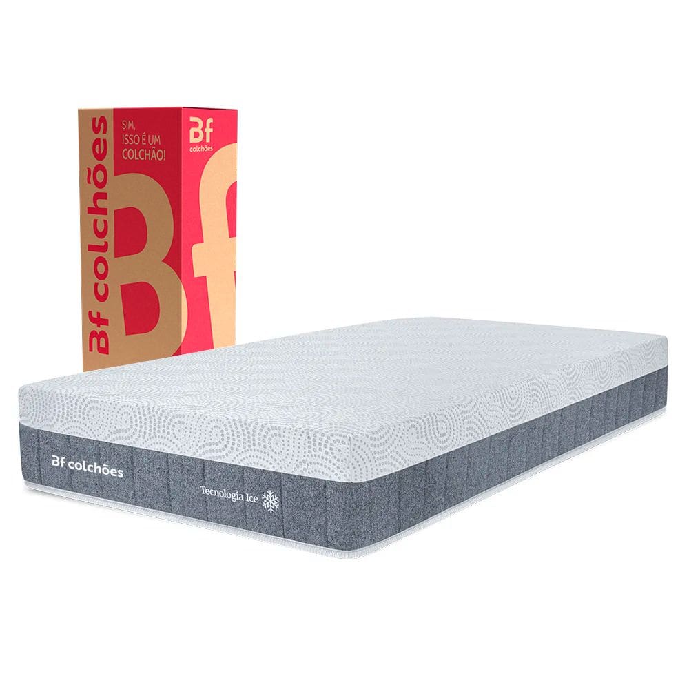 Colchão Solteiro Premium BF Ice Espuma NASA 88x188cm BF Colchões
