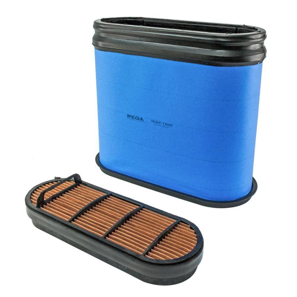 Kit Filtros Ar Motor Primário Secundário JD Powercore 4630 6110J 6125J 6130J 6145J 6180J 6415 6615 7515 - Wega - WAP150K