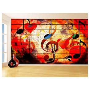 Papel De Parede Musica Notas Musicais Cor Arte 3,5M Mus92