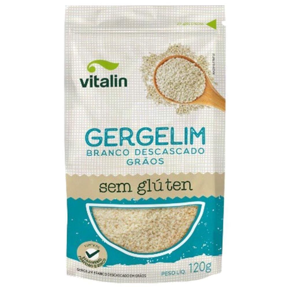Kit 3X: Gergelim Branco Descascado Sem Glúten Vitalin 120G