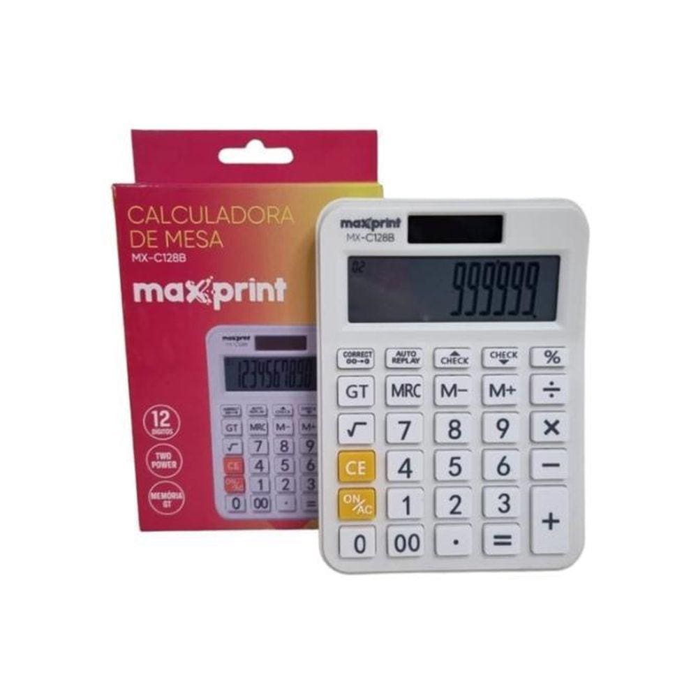 Calculadora De Mesa Maxprint Mx-C128B 12 Dígitos