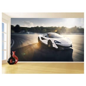 Papel De Parede 3D Carro Mc Laren Pista Super 3,5M Car263