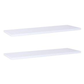 Kit Com 2 Prateleiras 40 X 15cm Suporte Invisivel Cor Branco