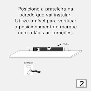 Kit com 3 Prateleiras 40 x 20cm Suporte Invisivel - Cor Vermelho