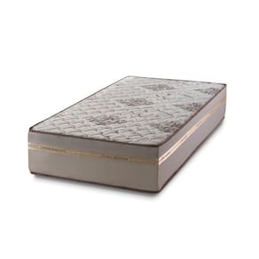 Colchão Solteiro Espuma D33 One Face Millenium 88x188x19cm Branco/Bege Hellen - Suporta até 120kg por pessoa