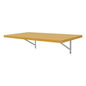 Prateleira 80 x 25cm Amarela Com Mão Francesa