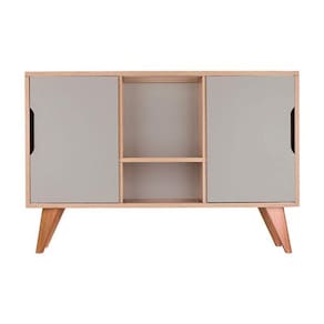 Buffet Aparador com 2 Portas Murano Carvalho e Verde Menta