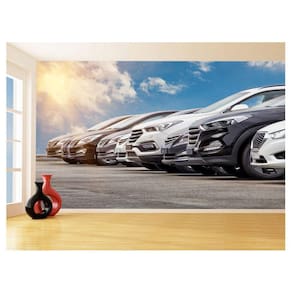 Papel De Parede 3D Carros Concessionária Usados 3,5M Car360