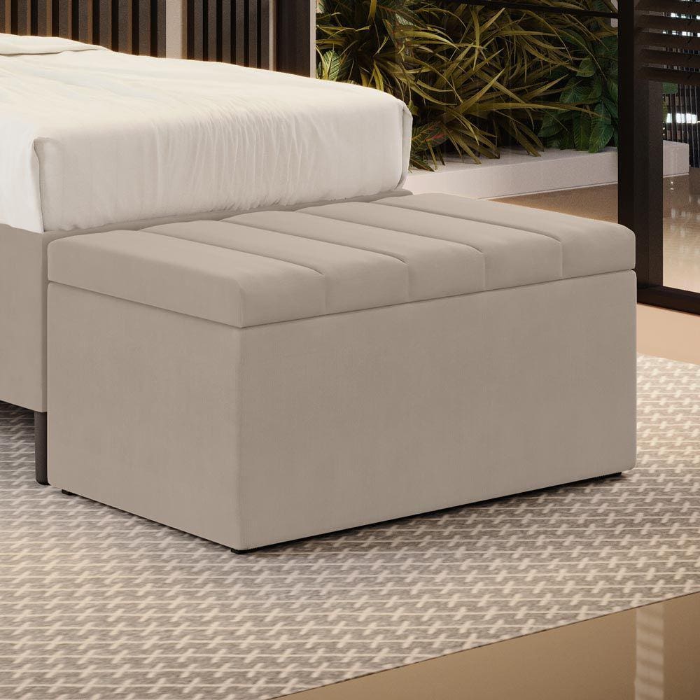 Calçadeira Baú Navi 90 / Z-006 Sued Capuccino 