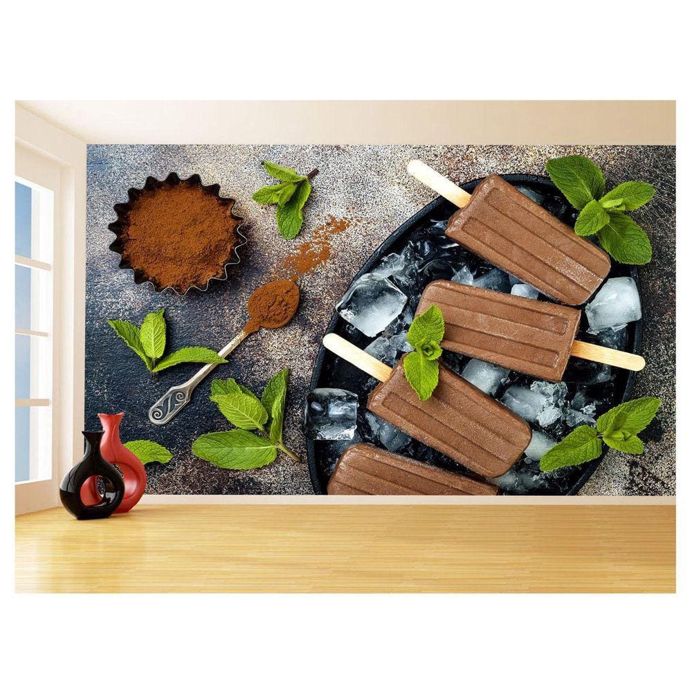 Papel De Parede Alimentos Sorvete Palito Choco 3,5M Al384