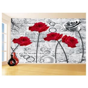 Papel De Parede 3D Floral Textura Sala Flores 3,5M Xfl285