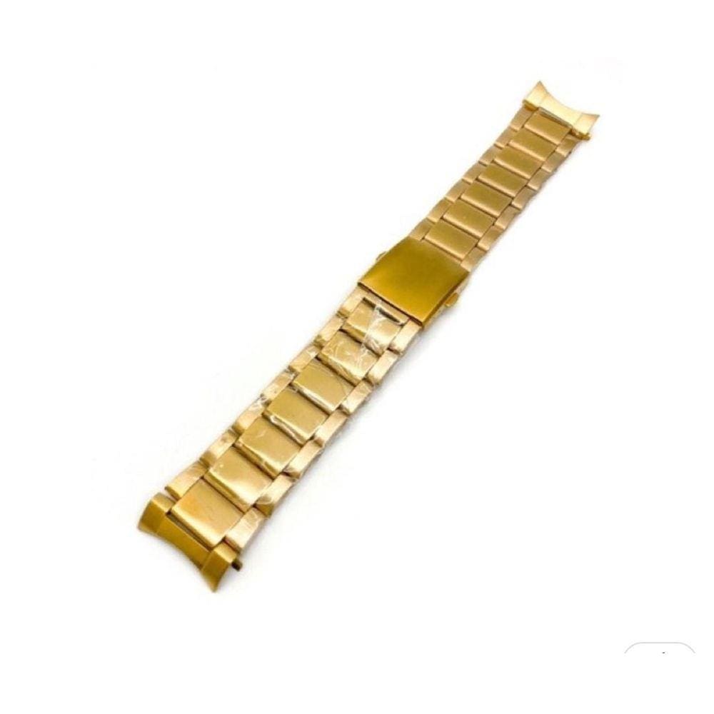 Pulseira Relógio Aço Dourado 22mm - Dobrável