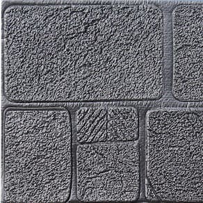 Painel Placa 3d Auto Adesivo Tijolinho Pedras Preto 70x70cm