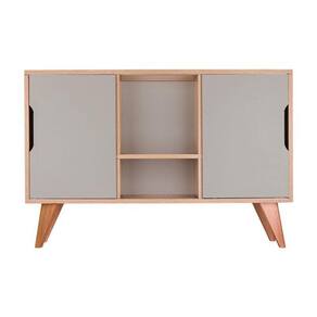 Aparador Buffet com 2 Portas Murano Carvalho e Verde Menta