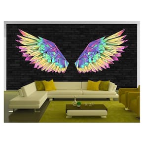 Papel De Parede 3D Arte Asas Selfie Insta Cores 3,5M Tra432