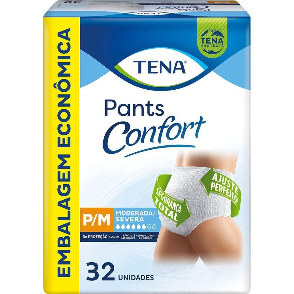 Roupa Íntima Tena Pants Confort P/M 32 unidades