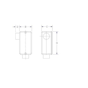 Condulete Fixo 1/2" Tipo "lr" - Sem Tampa / Rosca Bsp / Sem Pintura