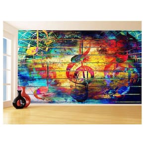 Papel De Parede Musica Notas Musicais Cor Arte 3,5M Mus91