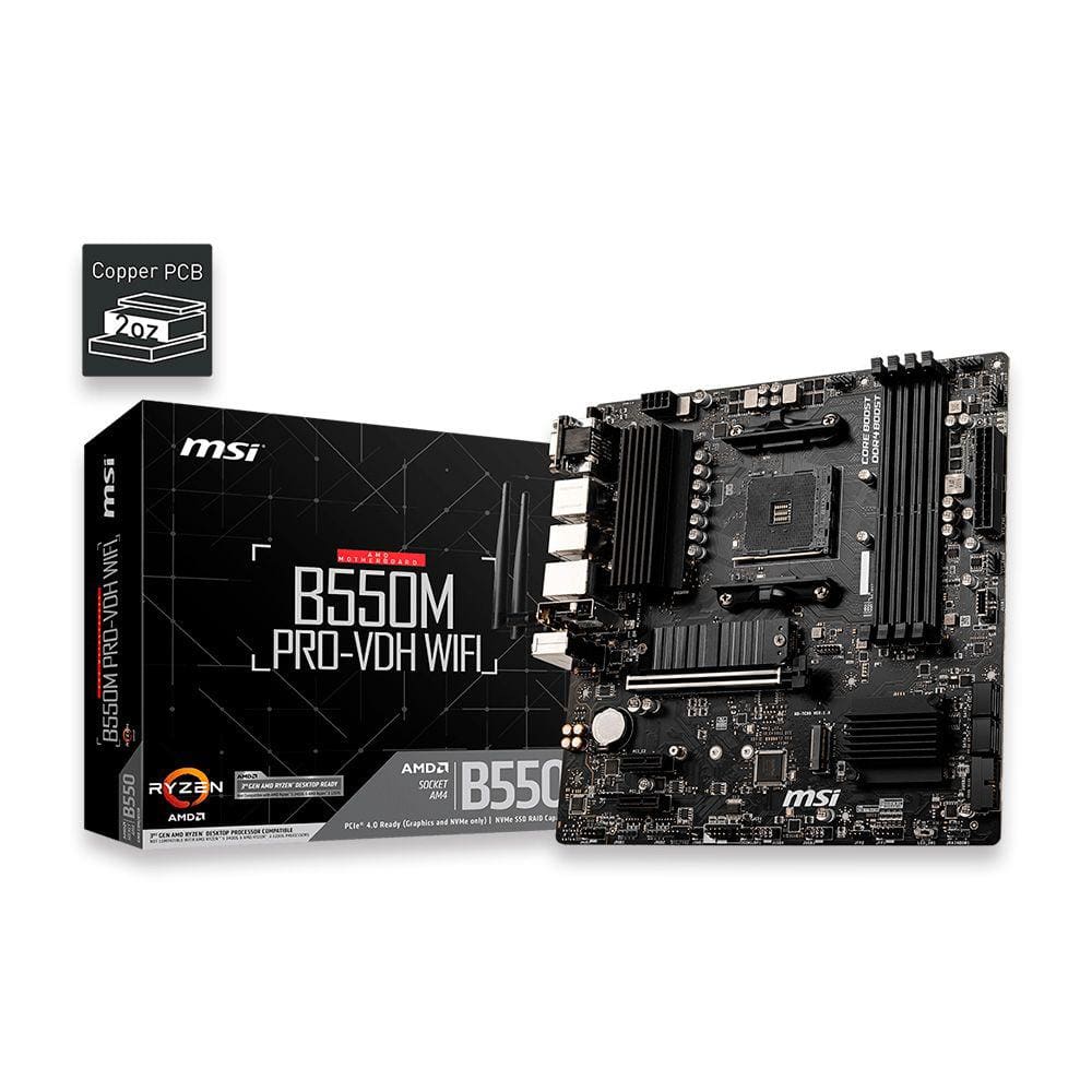 Placa Mae MSI B550M PRO-VDH Wifi AMD AM4 911-7C95-059
