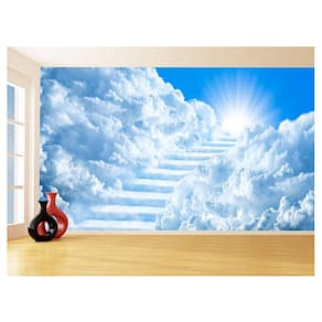 Papel De Parede 3D Religioso Escada Paraíso Céu 3,5M Rl71