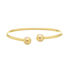 Pulseira Feminina Bracelete De Ouro 18k Modelo Prego Bola