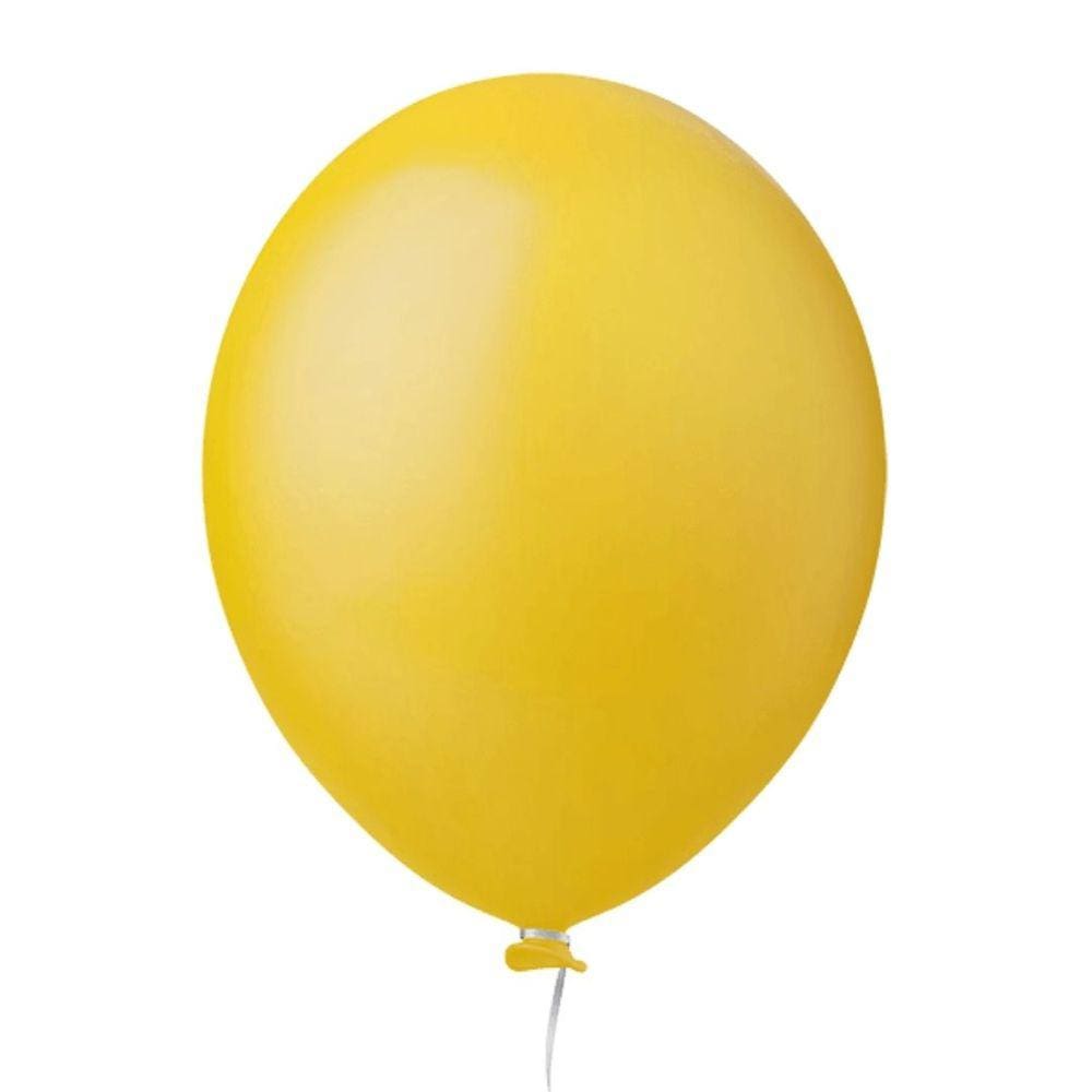 Balão 8 Amarelo Happy Day 50 Un