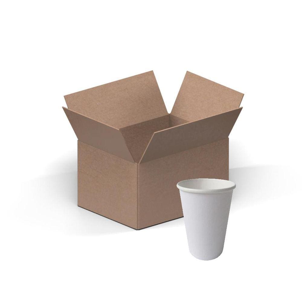 Copo De Papel Biodegradável 200Ml Branco 50 Un Kit 10