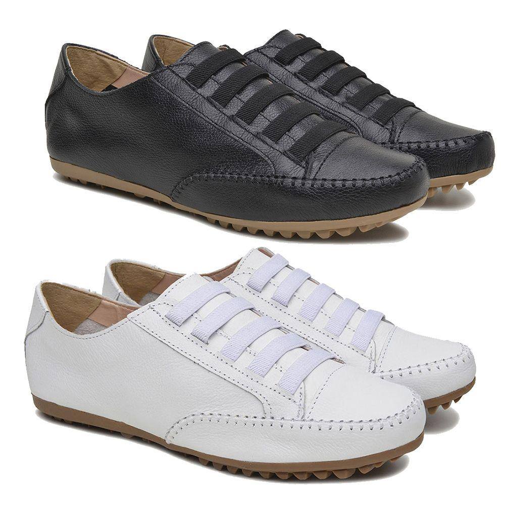 Kit 2 Sapatenis Liso Krn Shoes Calce Fácil Com Elástico