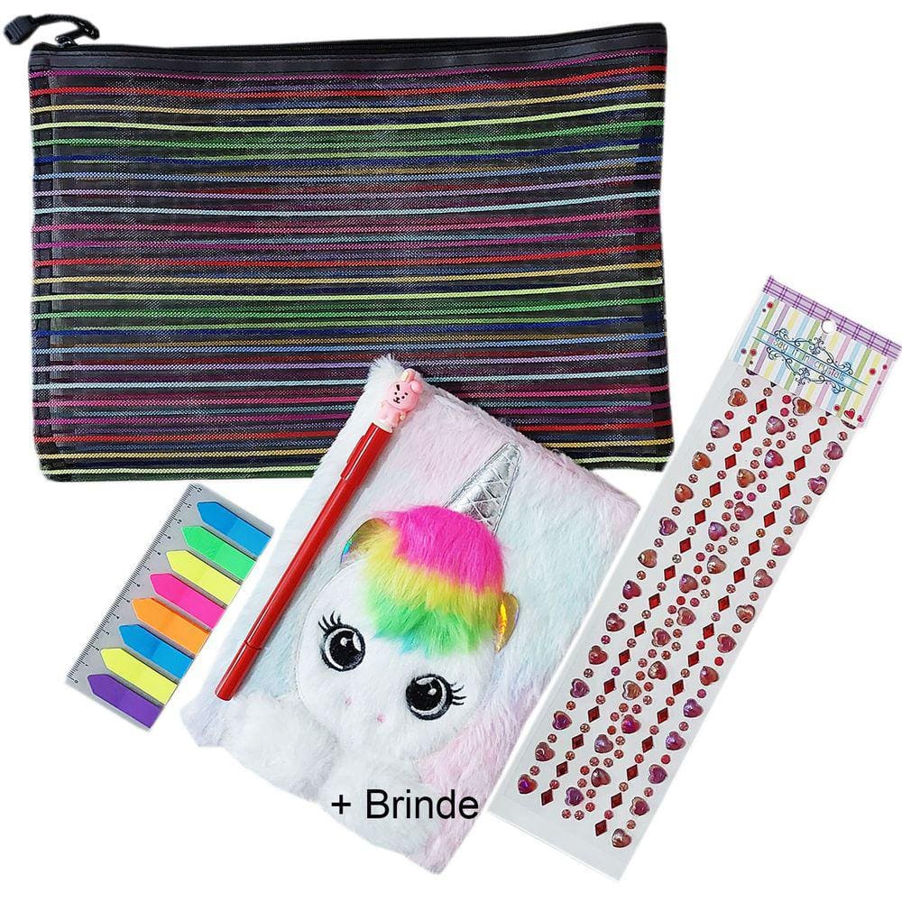 Papelaria Fofa Kawaii: Kit 5 Produtos + Surpresa